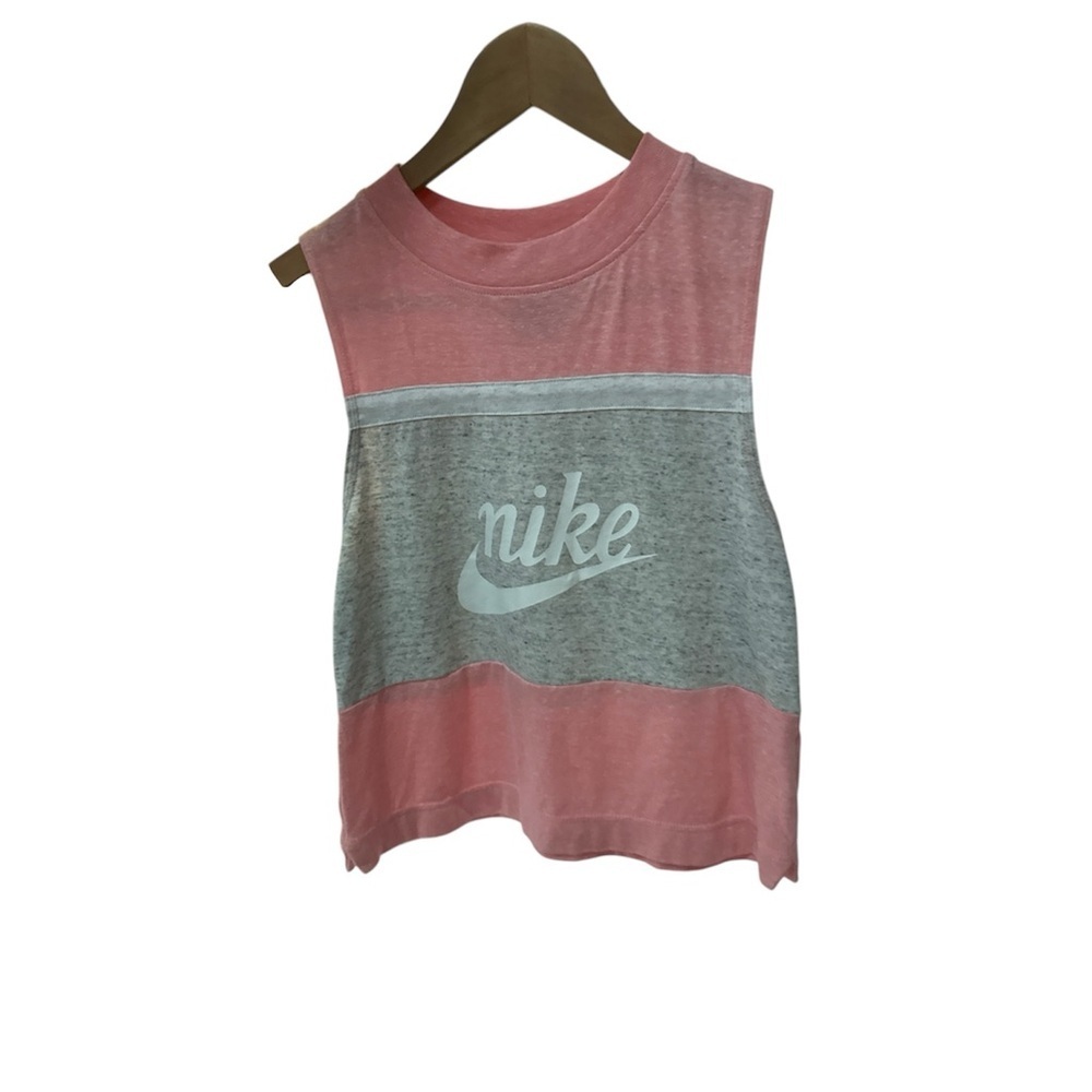 Nike Crew Neck Sleeveless Tank Top Women Size XS Bleached Coral - Picture 4 of 8